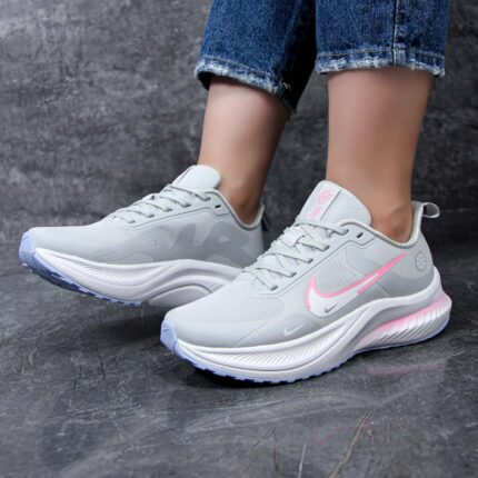 کتونی زنانه مدل نایک زوم nike zoom رانینگ ورزشی رنگ طوسی سفید کد 23330