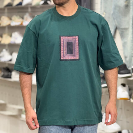 تیشرت مردانه طرحدار فرش رنگ سبز کد 552584