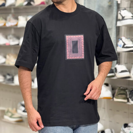 تیشرت مردانه طرحدار فرش رنگ مشکی کد 552582