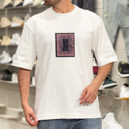 تیشرت مردانه طرحدار فرش رنگ سفید کد 552583
