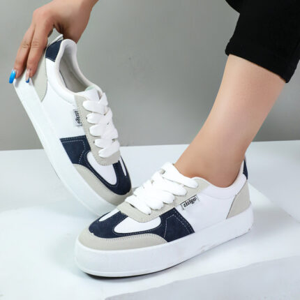 کفش کتونی اسپرت زنانه مدل زیزیگو رنگ سفید مشکی کد 88712