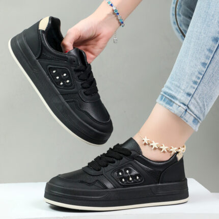 کفش ونس زنانه مدل بابونه رنگ مشکی کد 61220