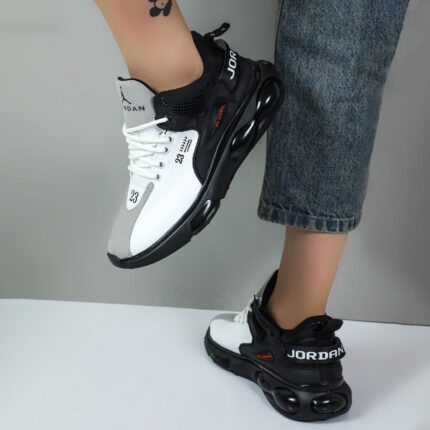 کتونی جردن 23 زنانه و مردانه سفید مشکی سایز 37 تا 44