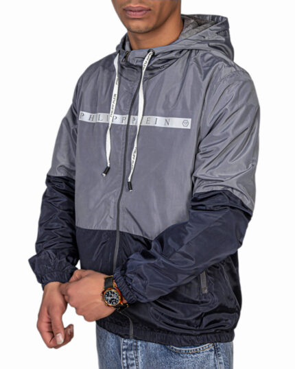 سویشرت مردانه بادگیر ضد باران فیلیپ پلین رنگ طوسی کد 24553