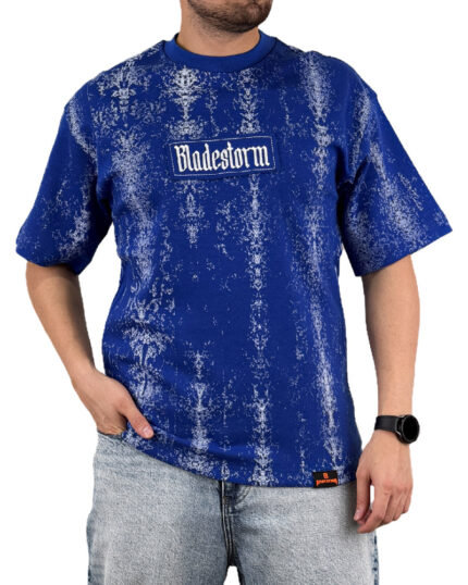 تیشرت مردانه اسپرت مدل لش استورم راه راه رنگ آبی کد 999106