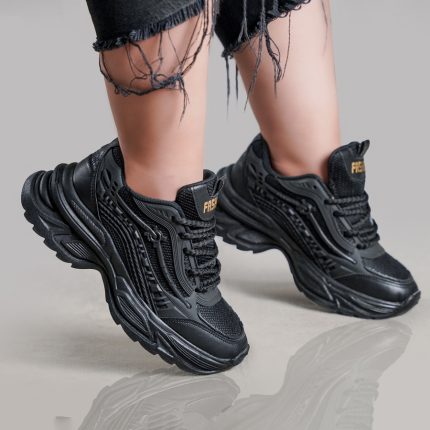 کتونی اسپرت زنانه مدل فشیون راحتی رنگ مشکی کد 053746