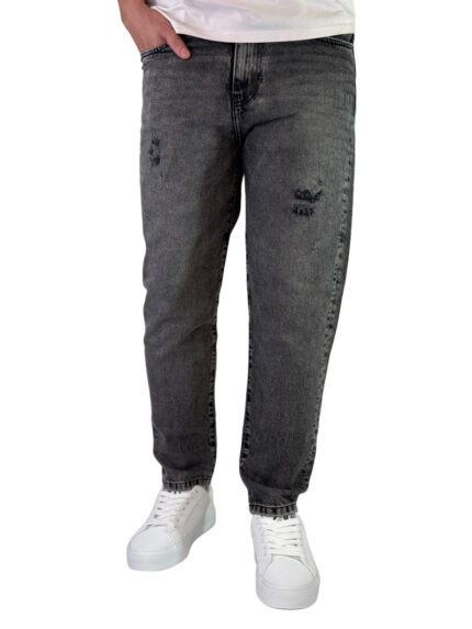 شلوار جین مردانه بوی فرند مدل بالنسیاگا رنگ ذغالی کد 00354