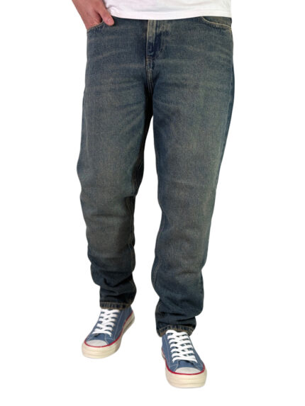 شلوار جین مردانه مام استایل مدل گپ رنگ آبی کد 00346