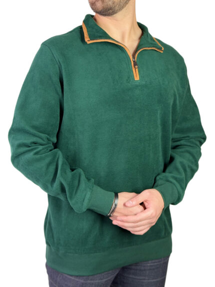 سلانیک نیم زیپ مردانه رنگ سبز کد