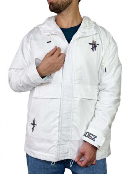 سویشرت مردانه بادگیر ضد باران مدل az رنگ سفید کد 000358