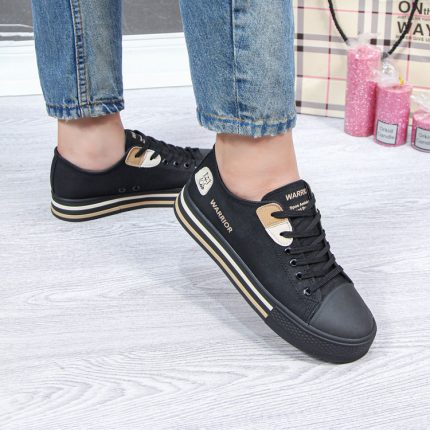 کفش کتونی زنانه مدل واریور گربه رنگ مشکی کد 71300