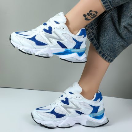 کتونی زنانه اسپرت مدل نیوبالانس 9060 new balance رنگ سفید آبی کد 088904