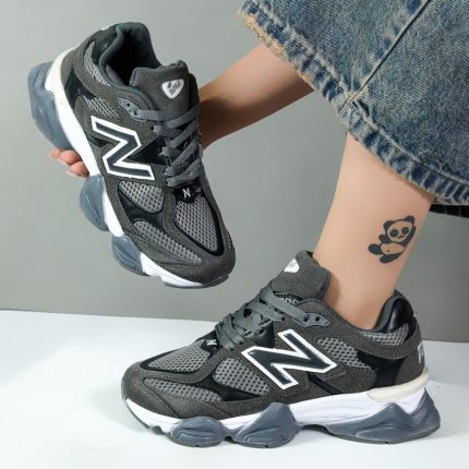 کتونی زنانه اسپرت مدل نیوبالانس 9060 new balance رنگ طوسی تیره کد 088903