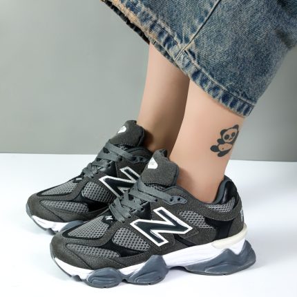 کتونی زنانه اسپرت مدل نیوبالانس 9060 new balance رنگ طوسی تیره کد 088903