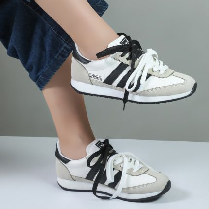 کتونی زنانه اسپرت مدل آدیداس دو بند adidas رنگ سفید طوسی کد 03-744