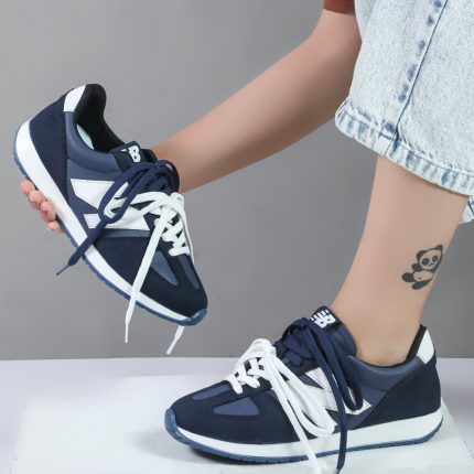 کتونی زنانه اسپرت مدل نیوبالانس New balance دو بند رنگ سرمه ای کد 44961