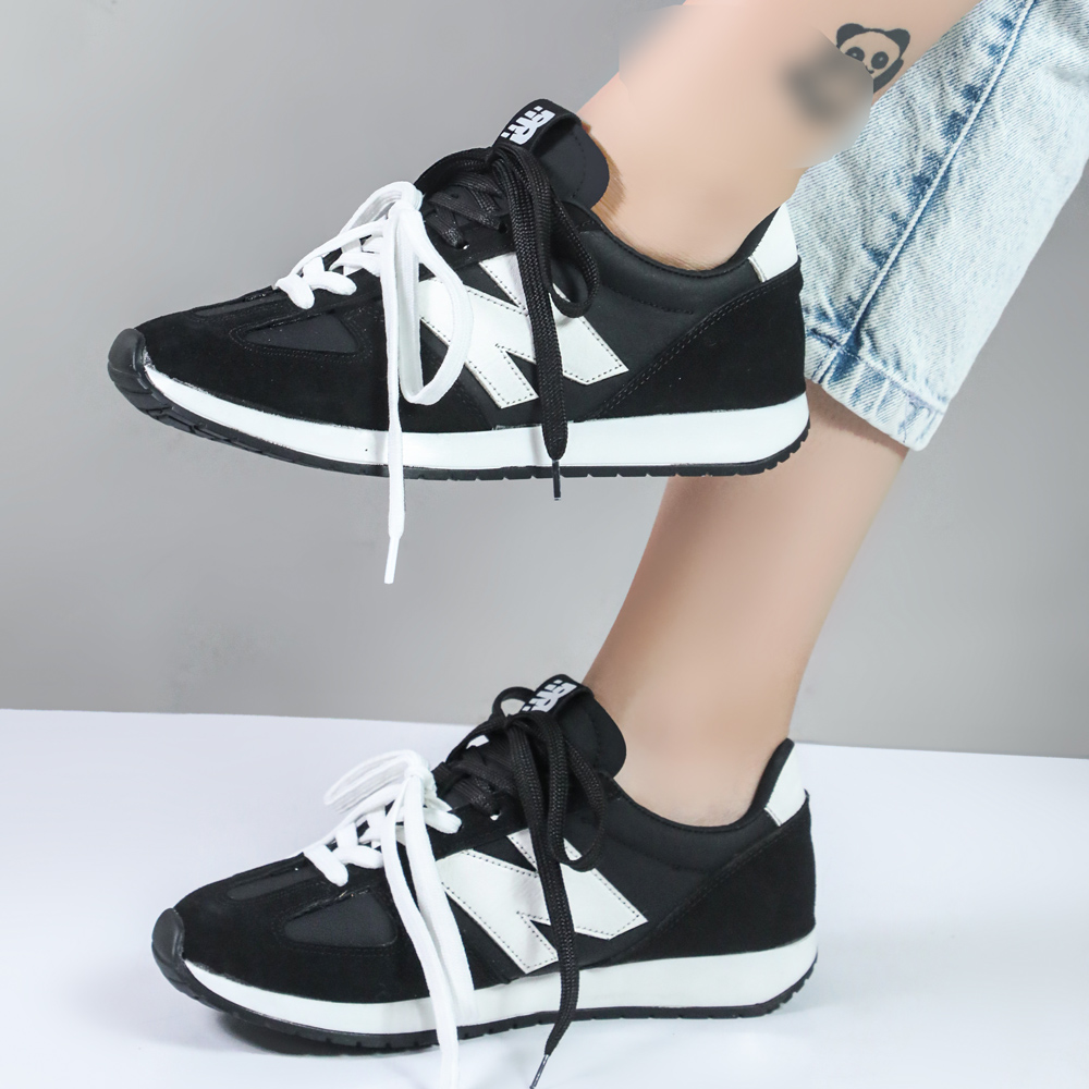 کتونی زنانه اسپرت مدل نیوبالانس New balance دو بند رنگ مشکی سفید کد 44960 کتونی زنانه اسپرت مدل نیوبالانس New balance دو بند رنگ مشکی سفید کد 44960
