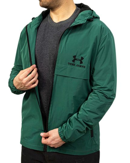 سویشرت مردانه بادگیر ضد باران مدل آندر آرمور Under Armour رنگ سبز کد 34565