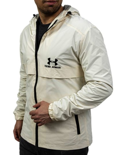 سویشرت مردانه بادگیر ضد باران مدل آندر آرمور Under Armour رنگ سفید کد 34566