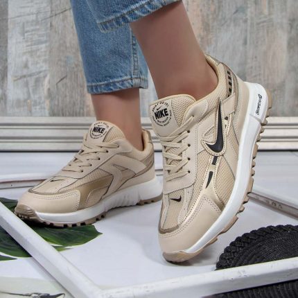 کتونی زنانه مدل نایک اسپرت رنگ کرم کد 11200