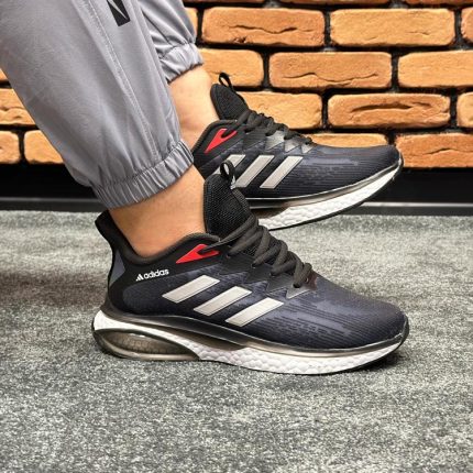 کتونی اسپرت مردانه مدل آدیداس adidas رنگ تمام مشکی کد 8713