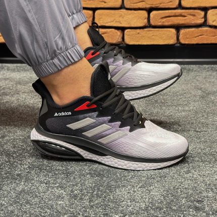 کتونی اسپرت مردانه مدل آدیداس adidas رنگ سفید مشکی کد 8712