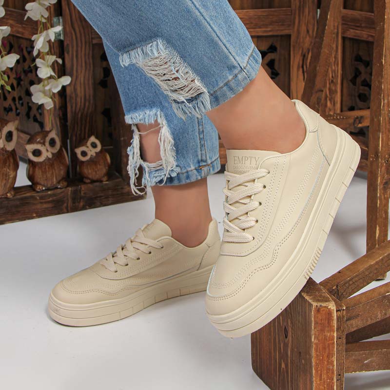 کفش کتونی زنانه ساده رنگ کرم مدل ونس vans کد 27790 کفش کتونی زنانه ساده رنگ کرم مدل ونس vans کد 27790