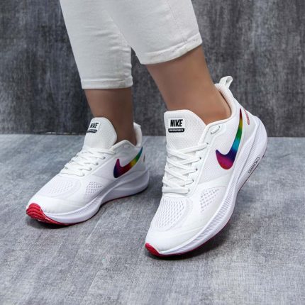 کتونی زنانه مدل نایک ایر زوم گاید nike air zoom guide رانینگ سفید هفت رنگ کد 1240