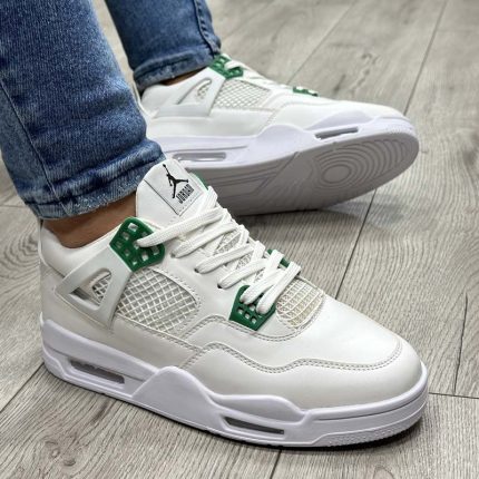 کفش و کتانی مردانه رنگ سفید سبز مدل NIKE AIR JORDAN 4 جردن ایر کد 200973