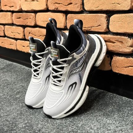 کتونی مردانه اسپرت رانینگ مدل ساکونی Saucony رنگ مشکی طوسی کد 14220