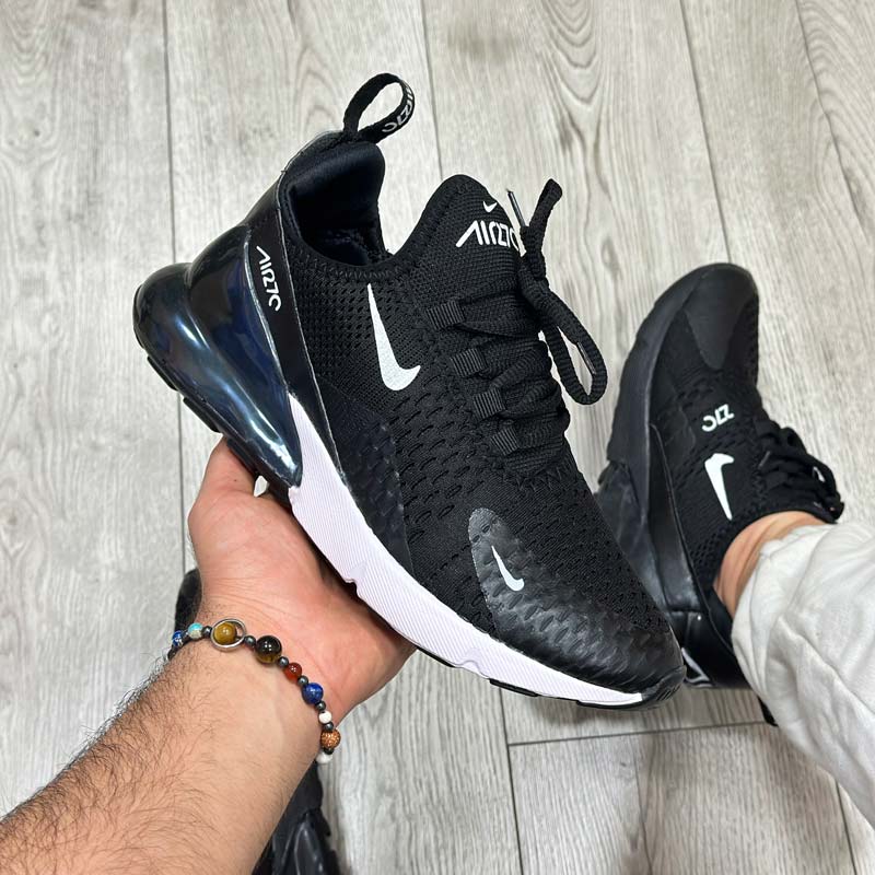 کفش و کتانی مردانه و زنانه مدل نایک NIKE AIR 270 رنگ مشکی و سفید کد 1388 کفش و کتانی مردانه و زنانه مدل نایک NIKE AIR 270 رنگ مشکی و سفید کد 1388