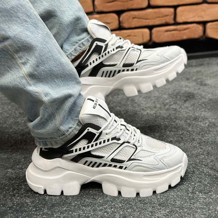 کتونی اسپرت مردانه بالنسیاگا BALENCIAGA رنگ سفید مشکی کد 1600 کتونی اسپرت مردانه بالنسیاگا BALENCIAGA رنگ سفید مشکی کد 1600