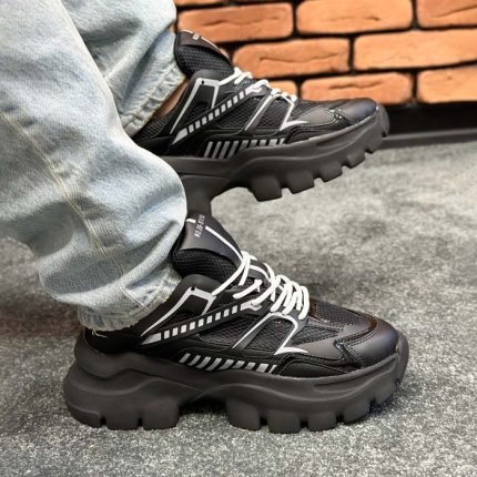 کتونی اسپرت مردانه بالنسیاگا BALENCIAGA رنگ تمام مشکی کد 1200