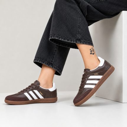 کتونی اسپرت زنانه مدل آدیداس سامبا Adidas رنگ قهوه‌ای کد 51462
