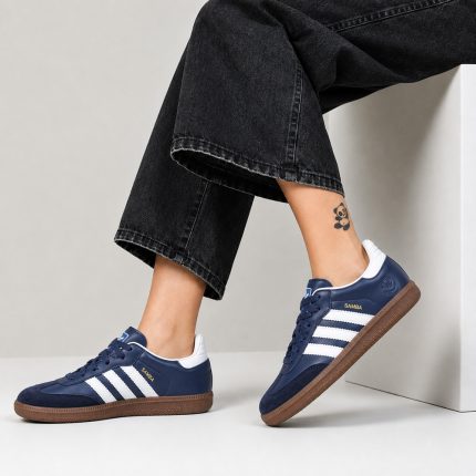 کتونی اسپرت زنانه مدل آدیداس سامبا Adidas رنگ سرمه‌ای کد 51461