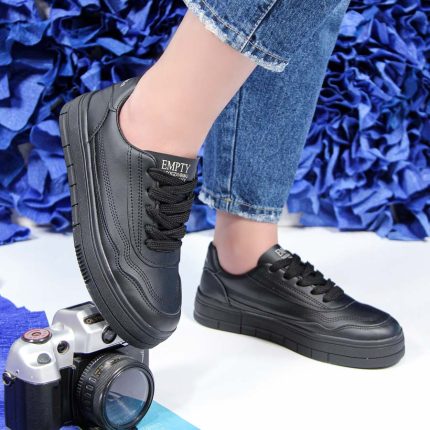 کفش کتونی زنانه ساده رنگ مشکی مدل ونس vans کد 27990